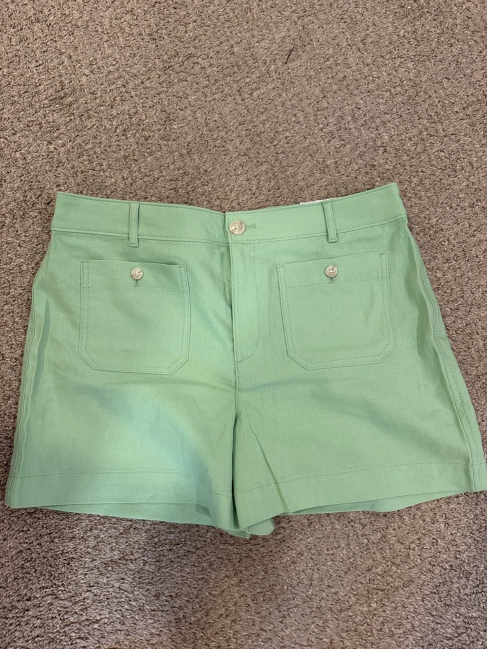 LOFT Mint Green High-Rise Pocket Shorts